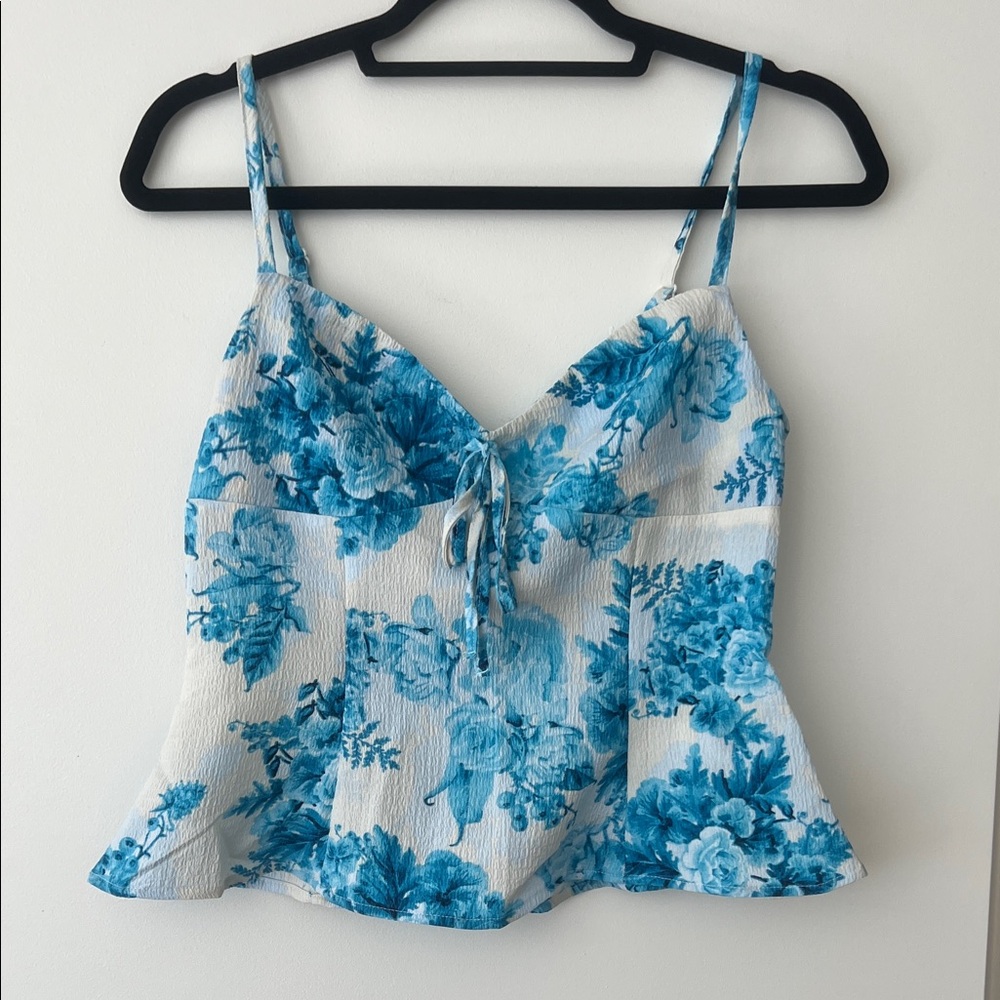 Blue Floral Camisole NWOT